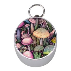 Mushroom Magic Mini Silver Compasses by GardenOfOphir