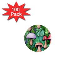 Tiny Toadstools 1  Mini Buttons (100 Pack) 