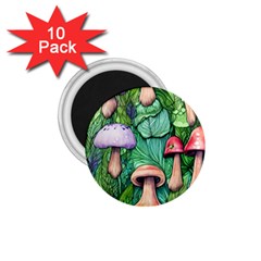 Tiny Toadstools 1 75  Magnets (10 Pack)  by GardenOfOphir