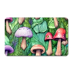 Tiny Toadstools Magnet (rectangular) by GardenOfOphir