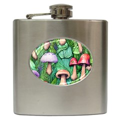 Tiny Toadstools Hip Flask (6 Oz) by GardenOfOphir