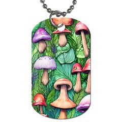 Tiny Toadstools Dog Tag (two Sides) by GardenOfOphir