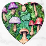 Tiny Toadstools Jigsaw Puzzle (Heart) Front