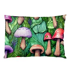 Tiny Toadstools Pillow Case by GardenOfOphir