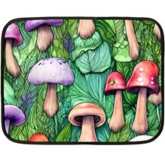 Tiny Toadstools Fleece Blanket (mini) by GardenOfOphir