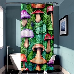 Tiny Toadstools Shower Curtain 36  X 72  (stall)  by GardenOfOphir