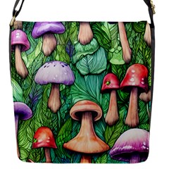 Tiny Toadstools Flap Closure Messenger Bag (s) by GardenOfOphir