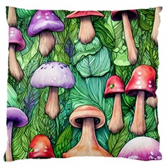 Tiny Toadstools Standard Premium Plush Fleece Cushion Case (one Side) by GardenOfOphir