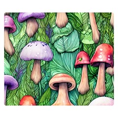 Tiny Toadstools Premium Plush Fleece Blanket (small) by GardenOfOphir