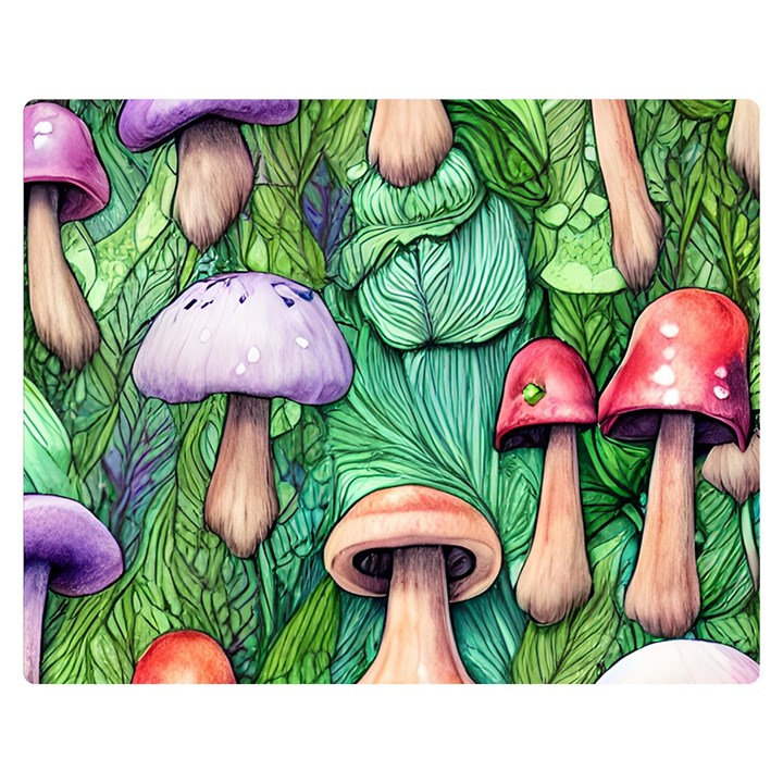 Tiny Toadstools Premium Plush Fleece Blanket (Medium)