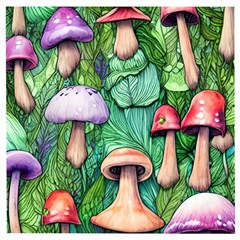 Tiny Toadstools Wooden Puzzle Square by GardenOfOphir