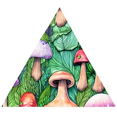 Tiny Toadstools Wooden Puzzle Triangle by GardenOfOphir