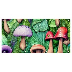 Tiny Toadstools Banner And Sign 8  X 4  by GardenOfOphir