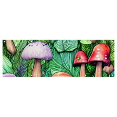 Tiny Toadstools Banner And Sign 12  X 4  by GardenOfOphir