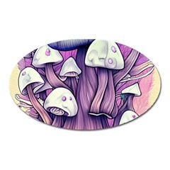 Forestcore Mushroom Oval Magnet by GardenOfOphir