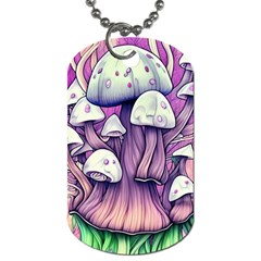 Forestcore Mushroom Dog Tag (one Side) by GardenOfOphir