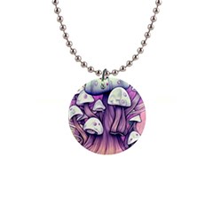 Forestcore Mushroom 1  Button Necklace by GardenOfOphir