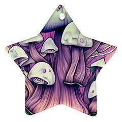 Forestcore Mushroom Star Ornament (two Sides) by GardenOfOphir