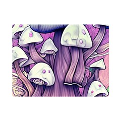 Forestcore Mushroom One Side Premium Plush Fleece Blanket (mini)