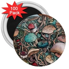 Tiny Forest Mushrooms 3  Magnets (100 Pack) by GardenOfOphir