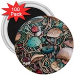 Tiny Forest Mushrooms 3  Magnets (100 pack) Front