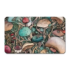 Tiny Forest Mushrooms Magnet (rectangular) by GardenOfOphir