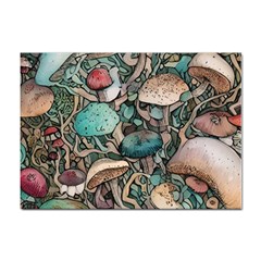 Tiny Forest Mushrooms Sticker A4 (10 Pack) by GardenOfOphir