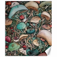 Tiny Forest Mushrooms Canvas 20  X 24  by GardenOfOphir