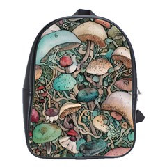 Tiny Forest Mushrooms School Bag (large) by GardenOfOphir