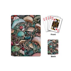 Tiny Forest Mushrooms Playing Cards Single Design (mini) by GardenOfOphir