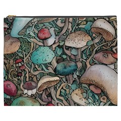 Tiny Forest Mushrooms Cosmetic Bag (xxxl) by GardenOfOphir