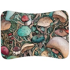 Tiny Forest Mushrooms Velour Seat Head Rest Cushion by GardenOfOphir