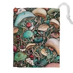 Tiny Forest Mushrooms Drawstring Pouch (4XL) Front