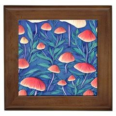 Witchy Mushrooms Framed Tile by GardenOfOphir