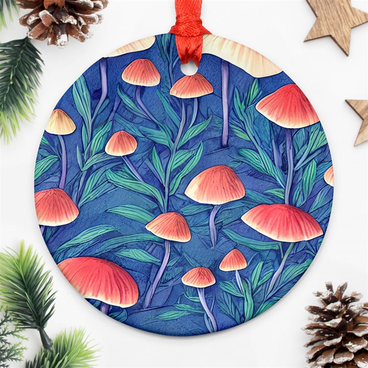 Witchy Mushrooms Ornament (Round)