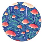 Witchy Mushrooms Magnet 5  (Round) Front