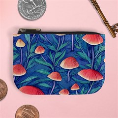 Witchy Mushrooms Mini Coin Purse by GardenOfOphir