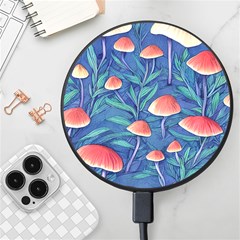 Witchy Mushrooms Wireless Fast Charger(black)