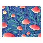 Witchy Mushrooms One Side Premium Plush Fleece Blanket (Large) 80 x60  Blanket Front