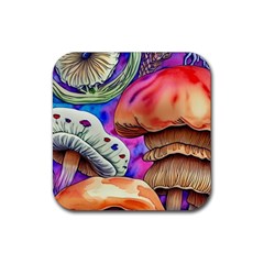 Goblin Mushrooms Rubber Coaster (square) by GardenOfOphir