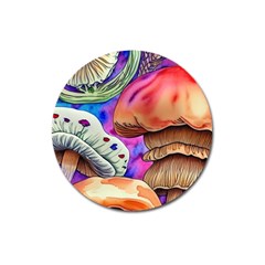 Goblin Mushrooms Magnet 3  (round) by GardenOfOphir