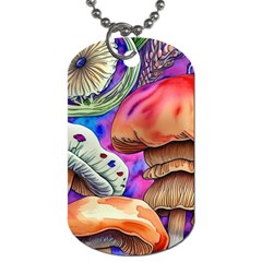 Goblin Mushrooms Dog Tag (one Side) by GardenOfOphir