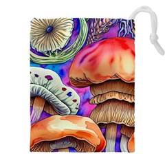 Goblin Mushrooms Drawstring Pouch (4xl) by GardenOfOphir