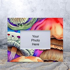 Goblin Mushrooms White Tabletop Photo Frame 4 x6  by GardenOfOphir