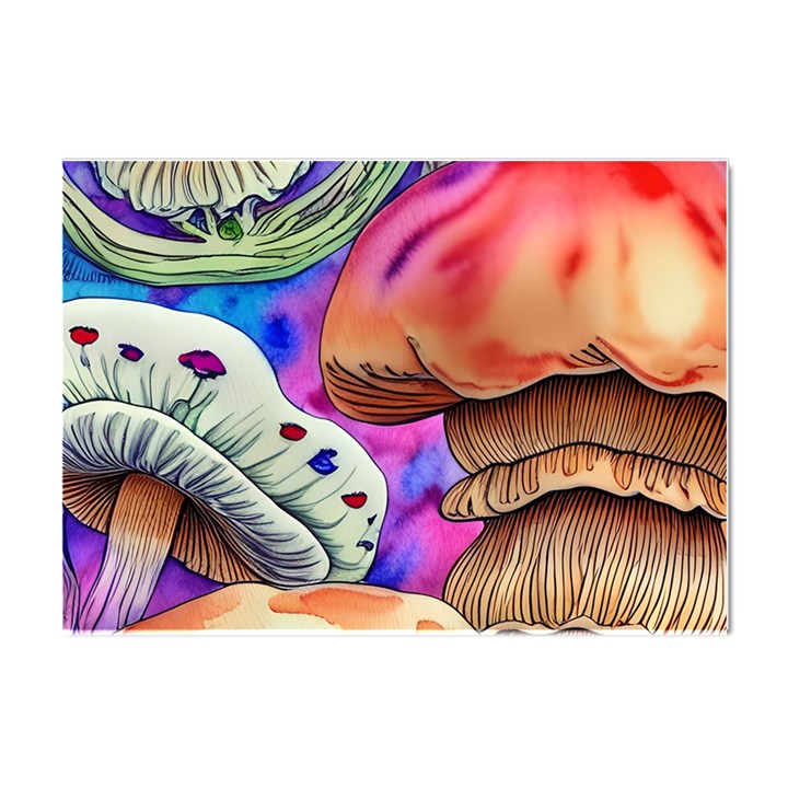 Goblin Mushrooms Crystal Sticker (A4)