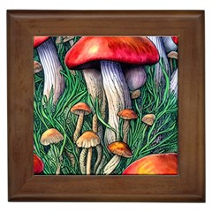 Forest Fairycore Mushroom Foraging Craft Framed Tile by GardenOfOphir