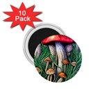 Forest Fairycore Mushroom Foraging Craft 1.75  Magnets (10 pack)  Front