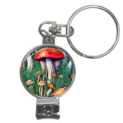 Forest Fairycore Mushroom Foraging Craft Nail Clippers Key Chain by GardenOfOphir