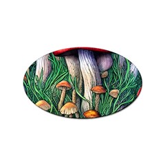 Forest Fairycore Mushroom Foraging Craft Sticker Oval (10 Pack) by GardenOfOphir