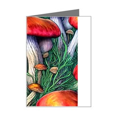 Forest Fairycore Mushroom Foraging Craft Mini Greeting Card by GardenOfOphir